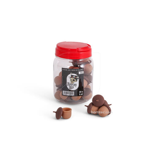 Botes silicona bellota 5 ml (display 30 u) Poppins Lab