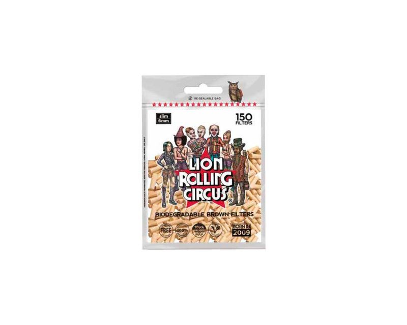 Filtros biodegradables Lion Rolling Circus