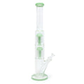 BONG DE CRISTAL 46CM CYLINDER ICE CON DOBLE PERCOLADOR MEDUSA