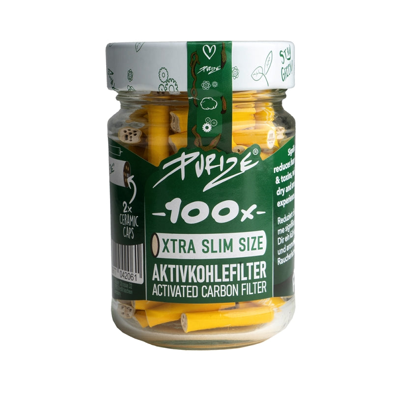 FILTROS PURIZE XTRA SLIM (100 UDS / TARRO CRISTAL) 10 TARROS MIX